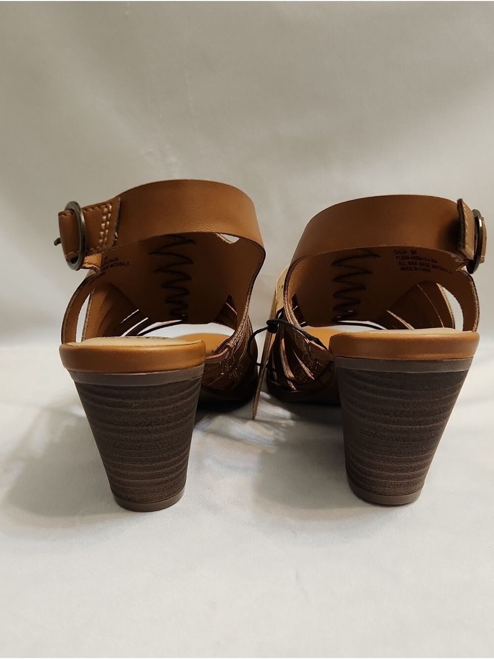 Frye And Co. Galia Brown Strappy Slingback Block Heel Summer Sandals (W Size 6) - Picture 7 of 12